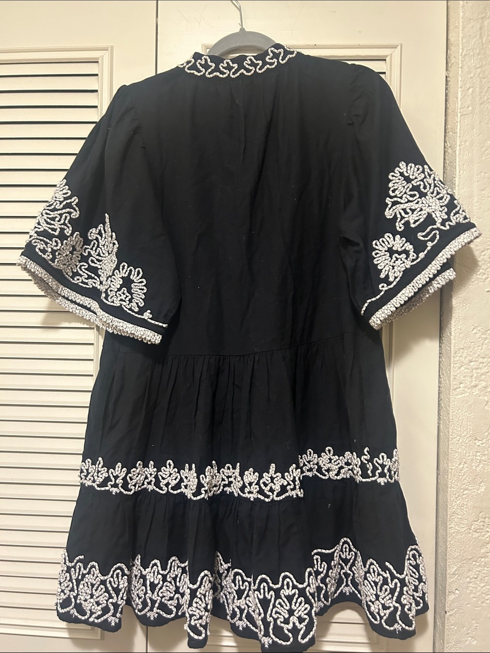 NWT Sea New York Cordera babydoll black /white stitching tunic dress MED $429 - Picture 10 of 15